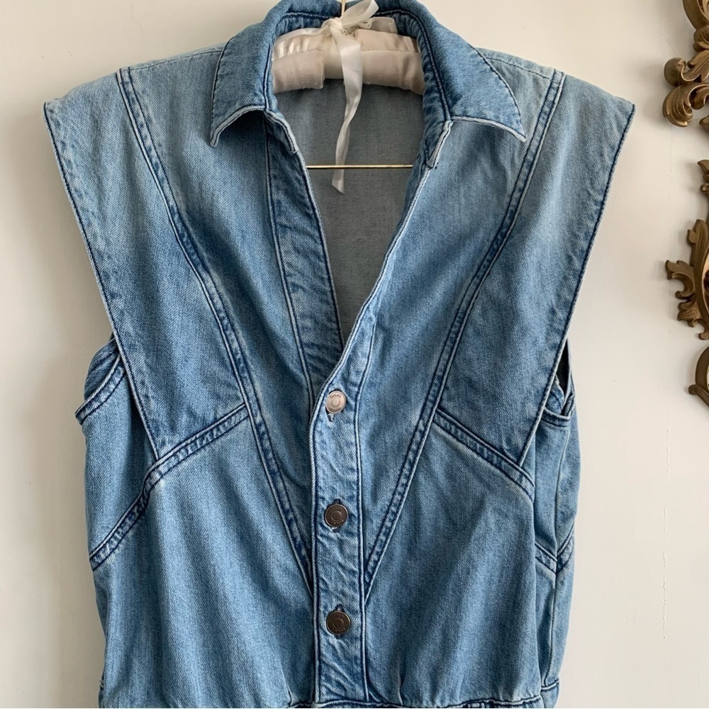 BA&SH FIGO JUMPSUIT DENIM - Picture 6 of 16